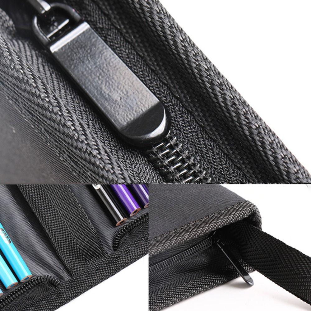 Black Oxford Pencil Bag 36/48/72 Holes Painting Pencil Organizer  Art Supplies