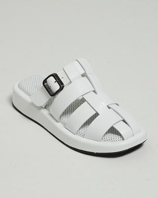 Шлепанцы 140282 36 белые кожа