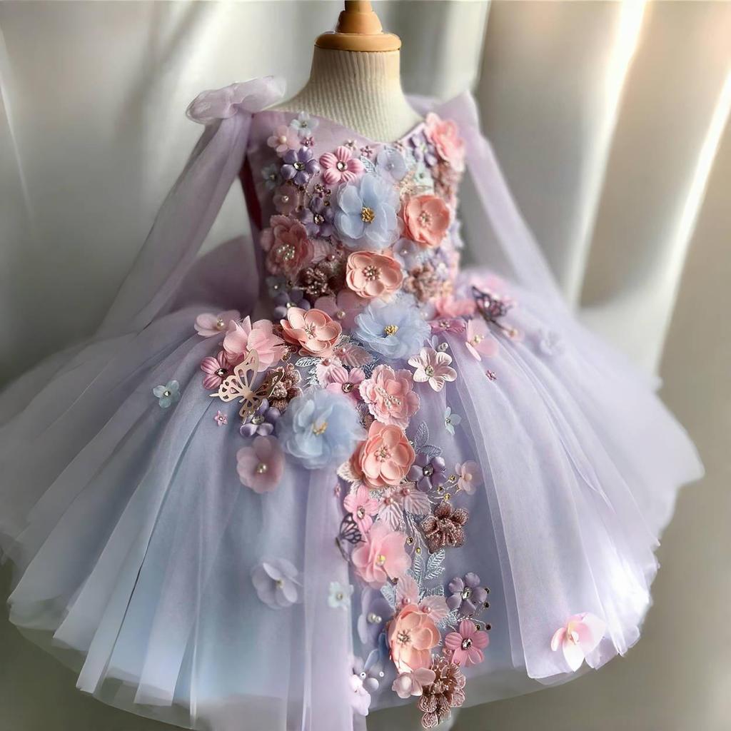 0-6-летняя роскошная и элегантная бабочка для девочки-принцессы, праздничное пышное платье для торжественного юбилея, модельное искусство, перформанс