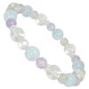 [Shinjuku Gin No Kura] Love, Luck, Healing Aquamix Aquamarine, Lavender Amethyst, Moonstone, and Crystal Bracelet, Approx. 17cm (Women's Medium)