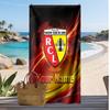 racing club de lens Personalized Printed Beach Towel Soccer Logo Support Custom Name Text Absorbent Towel For Sport Travel Special Gift