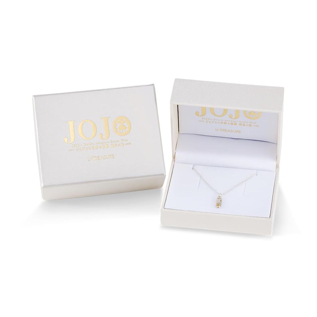 TV Anime Bizarre Golden Feature Necklace Silver Unisex Accessory Jewelry Popular Gift for Men and Women [U-Treasure] "JoJo's Adventure Wind" "Giorno