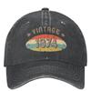 Винтажные подарки на 50-летие Винтажные бейсболки 1974 года Унисекс Стиль Snapback Люди 50 лет Кепка Тракер Регулируемая посадка