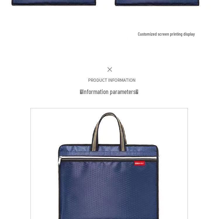 Large Waterproof Handheld Document Bag – Unisex Style with Prints, Ideal for Office Use
