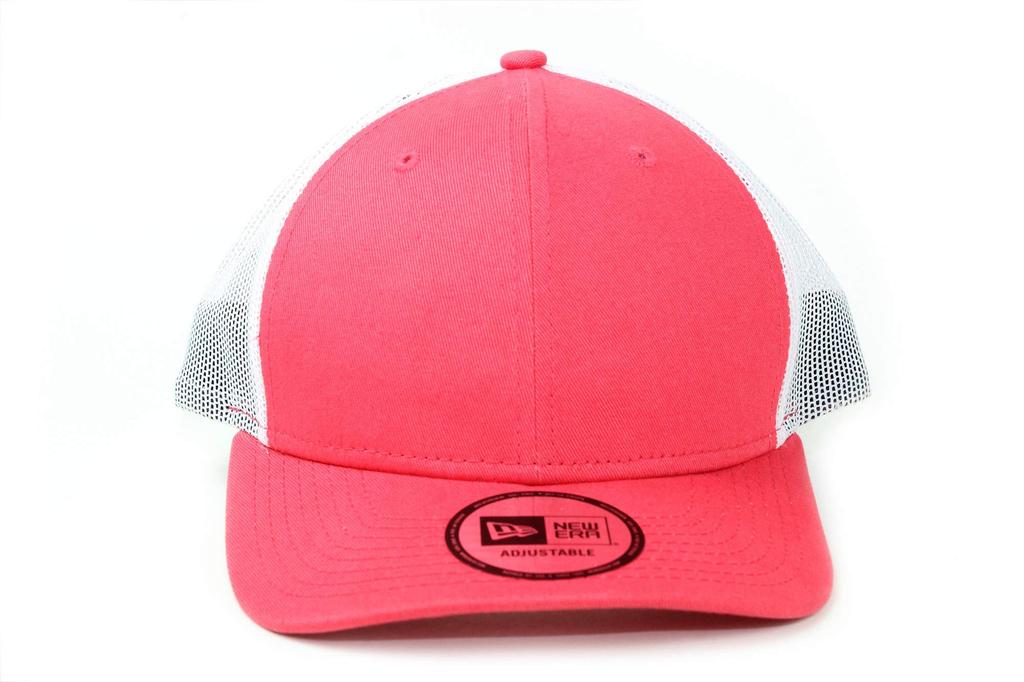Кепка тракера с низким профилем Snapback [New Era] КОРАЛЛОВЫЙ/БЕЛЫЙ