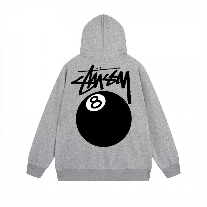 Mens Hooded Zip-Up Sweatshirt With Letter Print Loose Fit Cotton Pullover Winter Daily Wear