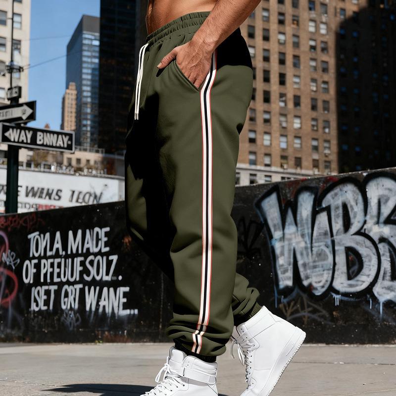 Outdoor Men's Loose-Fit Casual Minimalist Vintage Training Jogging Trousers