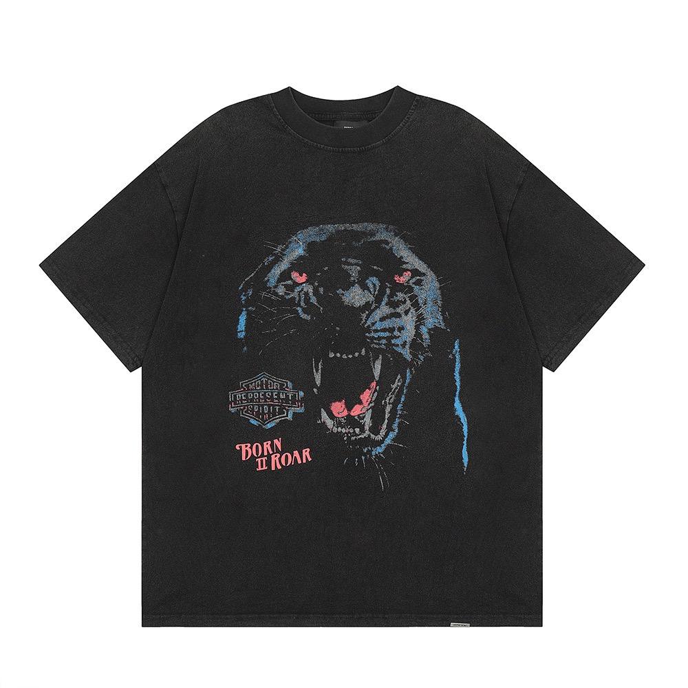 Luxury Mens Womens T-Shirt Cotton Print Streetwear Vintage Oversized Tee Unisex Top