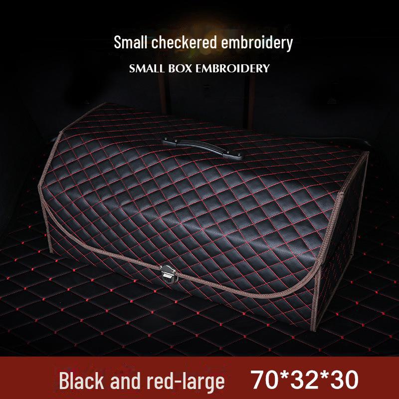 Складной кожаный ящик для хранения в багажнике автомобиля со съемными отсеками