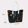 Halloween Gothic Lantern Print Stylish Casual Tote Bag for Outdoor Daily Use