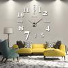 Large 3D Wall Clock Mirror Wall Stickers Creative DIY Wall Clocks Removable Art Decal Home Decor Living Room Quartz Needle