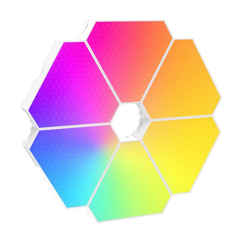 Smart WiFi LED Triangle Quantum Light: Customizable, Sound-Activated Decorative Light for eSports Rooms