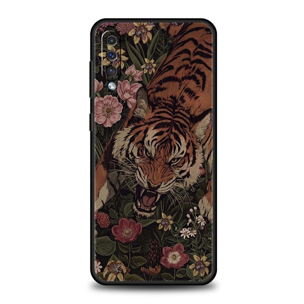 Чехол для телефона Samsung Galaxy A56 A36 A26 A16 A06 A54 A42 A34 A24 A22 A20 A12 A40 A50 5G Мягкий ТПУ Чехол Мультяшный Рисунок Тигра