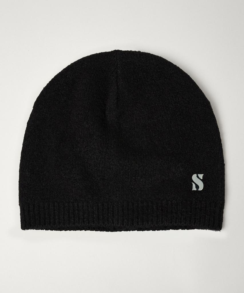 Шапка S Logo Brushed Beanie Черная
