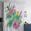 Тропические винтажные розовые цветы зеленый попугай прозрачные шторы для гостиной тюль оконная занавеска спальня кухня вуаль шторы