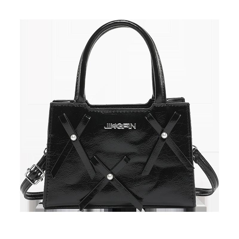 Bow Niche Korean Crossbody Bag for Women Simple Commuting Mobile Phone Small Square Bag New Versatile Casual Handbag