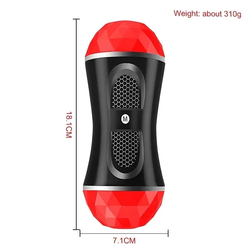 Realistic Pussy Vagina Male Masturbator Cup Soft Silicone Penis Sucking Oral Vibration Sex Machine Erotic Adult Sex Toys For Men