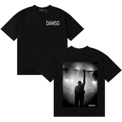 Певец Damso Графика Харадзюку Футболка с коротким рукавом Унисекс Женская Хип-Хоп Французский рэпер Высокое качество Повседневная Свободная Футболка Подростки