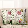 1 Pieces Vintage Wildflower Butterfly Throw Pillow Covers Pattern Cushion Cover Suitable For Sofa Bedroom Car Pillow Cover