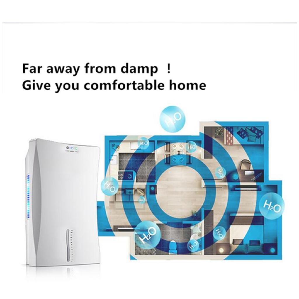 Осушитель 2200 мл Поглотитель влаги Бытовой осушитель Поглотитель влаги для подвала Бесшумный Таймер Внешний водоотвод