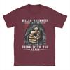 Hello Darkness My Old Friend Grim Reaper Skeleton Drink Beer T Shirt for Men Cotton Vintage TShirt O Neck Tees Short Sleeve Tops
