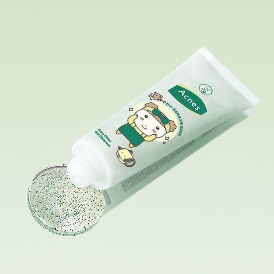 Коллаборация Maru Kangjwi X Acnes Pore Clear Gel Cleanser 125 мл Специальный (+ 2 случайных кошелька Maru)