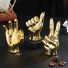 Set Of 3 Hand Sign Fantasy Showpiece Statue Collectible Figurines(Multi,Ceramic)Decorative Items For Home Decor Living Room Bedroom