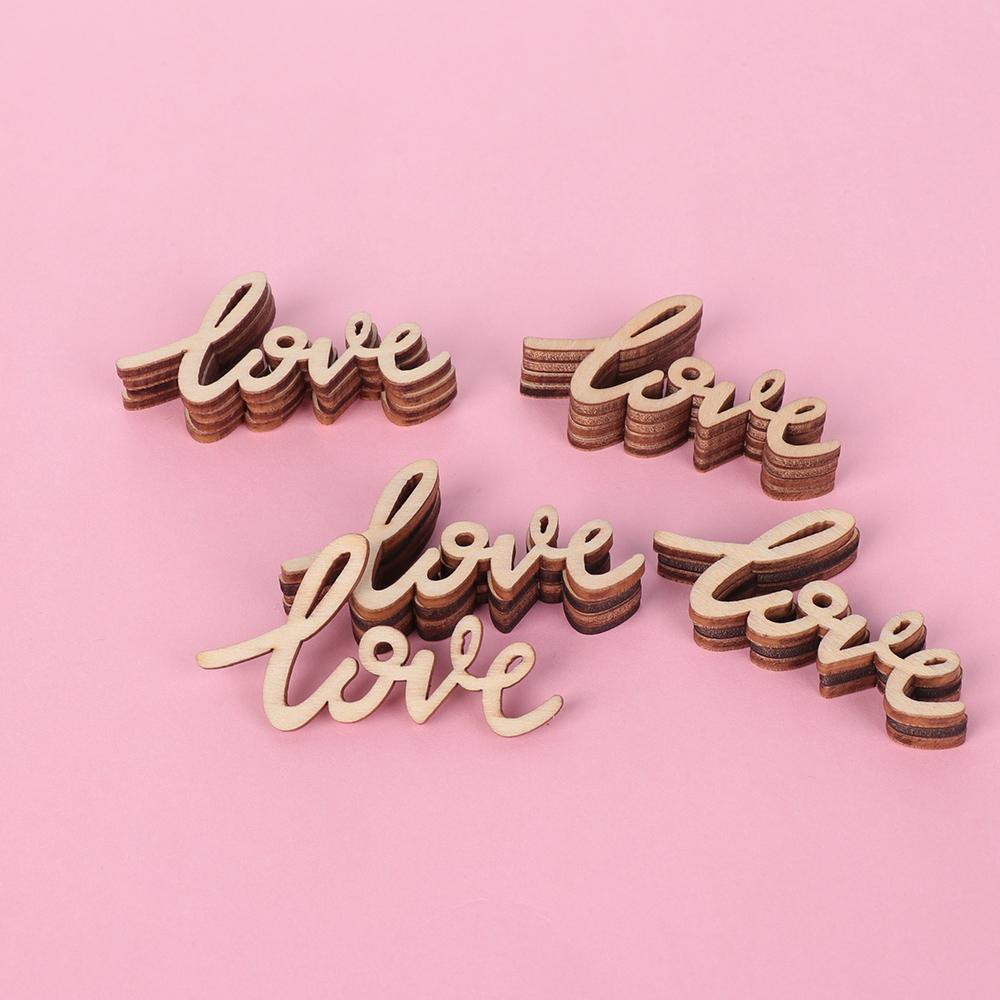 Rustic DIY Craft Chic Valentine's Day Crafts Accessories Wooden Love Letters Table Scatter