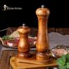 Solid Wood Manual Pepper Mill - Black Peppercorn Grinder