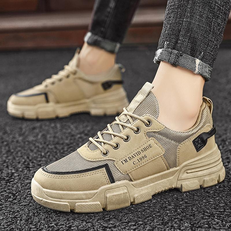 Fashion Lightweight Men's Work Shoes British Style Casual Board Shoes Comfort Man Sports Shoes Trendy Sneakers Men Boots