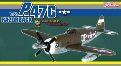 Platz DRAGON WINGS Thunderbolt Razorback 4-я истребительная группа 334-я истребительная эскадрилья The Missouri Kid Sho Me 1/72 P-47C -