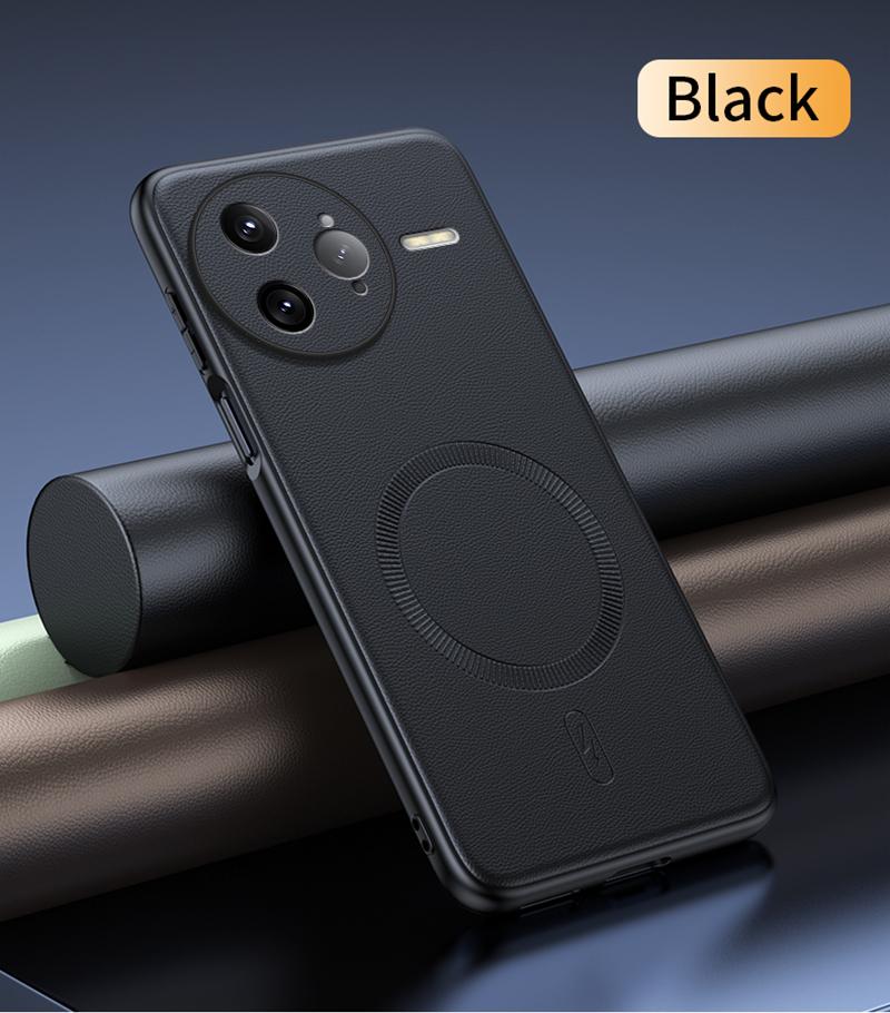 Для Redmi K80 Pro Чехол Магнитная Кожаная Защитная Крышка Для Redmi K80 Pro Высокое Качество Защита от Отпечатков Пальцев Нескользящий PC+TPU