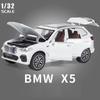 1:32 BMW X5 SUV Alloy Off Road Diecast Model Simulation Sound Light Toy Trendy Decorative Ornament Birthday Present For Friends