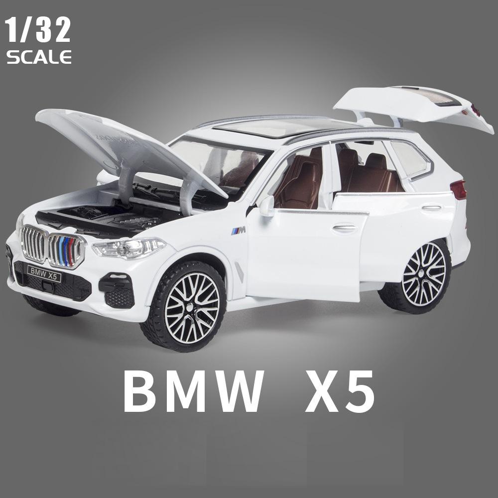 1:32 BMW X5 SUV Alloy Off Road Diecast Model Simulation Sound Light Toy Trendy Decorative Ornament Birthday Present For Friends