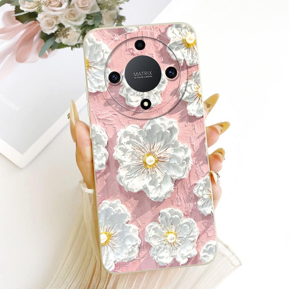 Ударопрочный Чехол Для Honor X9a Чехол Magic 5 Lite Funda RMO-NX1 RMO-NX3 Роскошные Чехлы Из Мягкого Силикона С Цветами Ромашки Для HonorX9a Capa