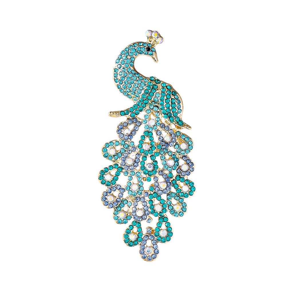 New Exquisite Fashion Peacock Brooch Temperament Elegant Women's High-end Dress Blazer Accessories Pin Corsage