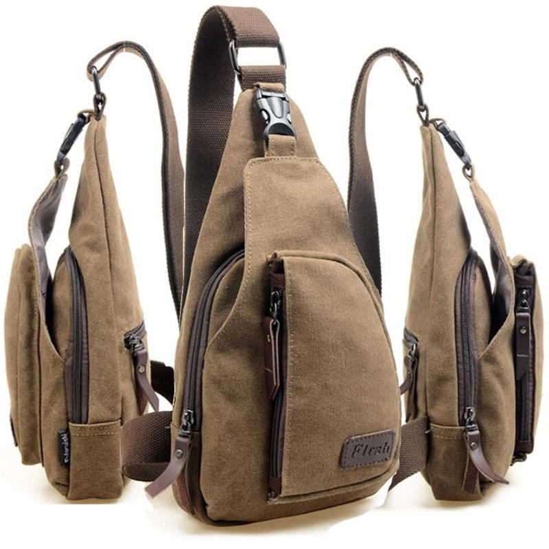 Mens Canvas Outdoor Travel Military Messenger Satchel Crossbody Shoulders Bag Backpacks