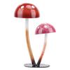 Mushroom Outdoor Decor Iron Multifunctional Mushroom Yard Decoration for Patio Lawn
