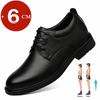Big Size 35-47 Genuine Leather Dress Shoes Hidden Heels Elevator Shoes 6CM Height Shoes For Unisex Business Formal Wedding Shoes