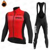 Fleece Cycling Jersey Set Winter Thermal Long Sleeve Bike Apparel Men Women Road Outfit
