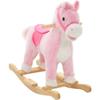 VidaXL Rocking Horse Plush 65 X 32 X 58 Cm Pink