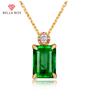 Новая Роскошная Темпераментная Зеленая Квадратная Форма Модная Подвеска на Ключицу Цепочка Для Женщин Очарование Свадьба Помолвка Изящные Ювелирные Изделия Новые Модные