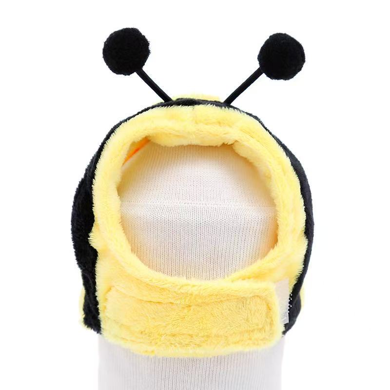Pet Fish Head Sunflower Bee Tiger Frog Hat Puppy Kittens Hat Christmas Party Cosplay Cat Hat Plush Elastic Winter Pet Supplies
