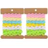 2Pcs Color Zigzag Ribbon DIY Hand Made Material Cloth Hair Accessories Sewing Decoration 8mm(2 )