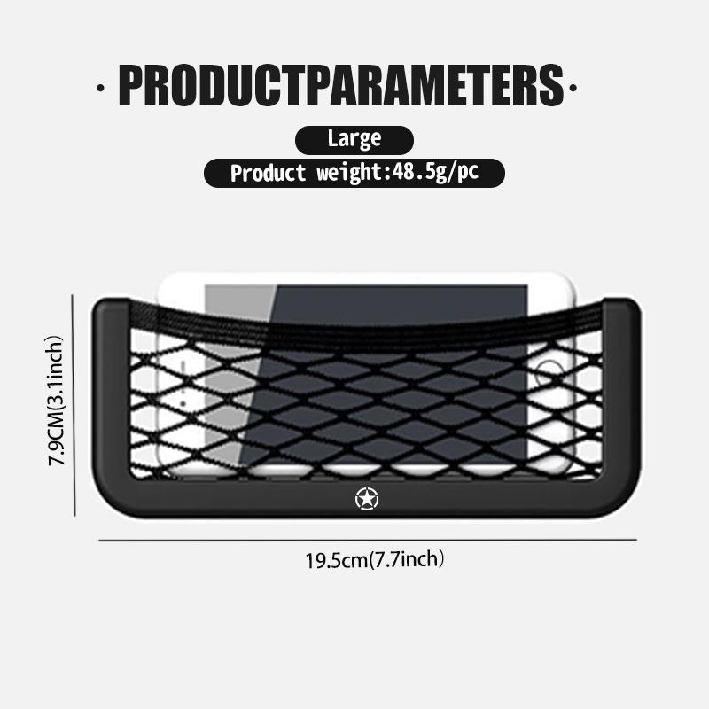 For Jeep Car Storage Mesh Bag Organizer Net Pocket Sticker Trunk Storage Bag Accessories Wrangler-JK Liberty JL Cherokee Patriot AMZ1