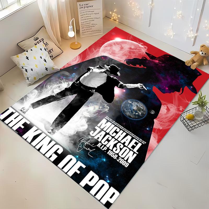 Michael Jackson Tribute Rug - The King of Pop Non-slip rug suitable for living room and bedroom sofas.