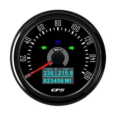 Портативный 85-мм GPS-спидометр с GPS-антенной, 7-цветная подсветка, цифровой светодиодный одометр, датчик для 12В/24В автомобиля, лодки, морского транспорта