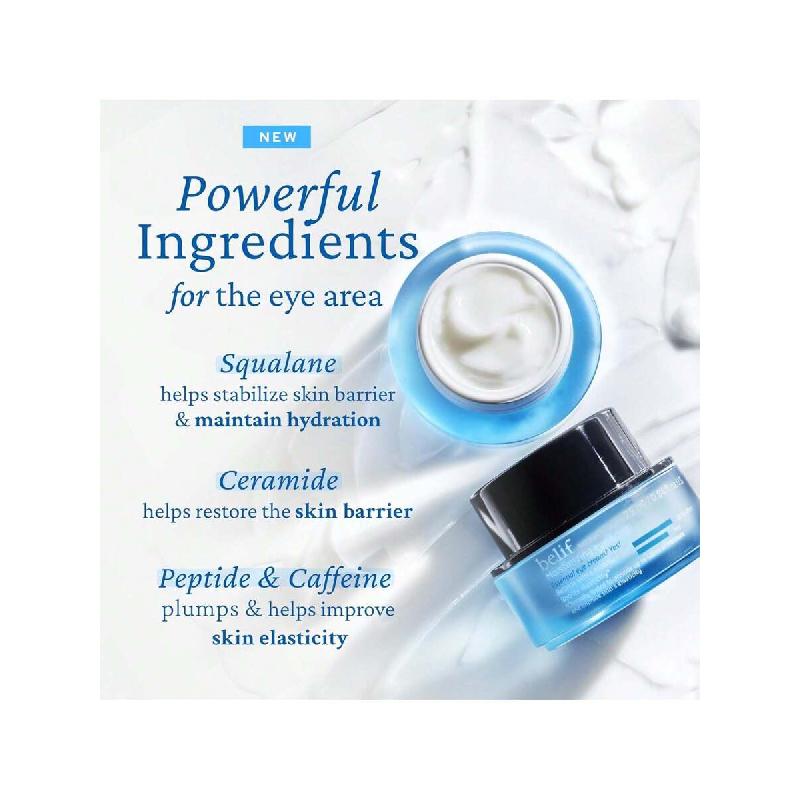 Belif Peptide Eye Bomb 25 мл, Антивозрастной крем для глаз от морщин, мелких линий, гусиных лапок и мешков под глазами, с керамидами, скваланом, кофеином