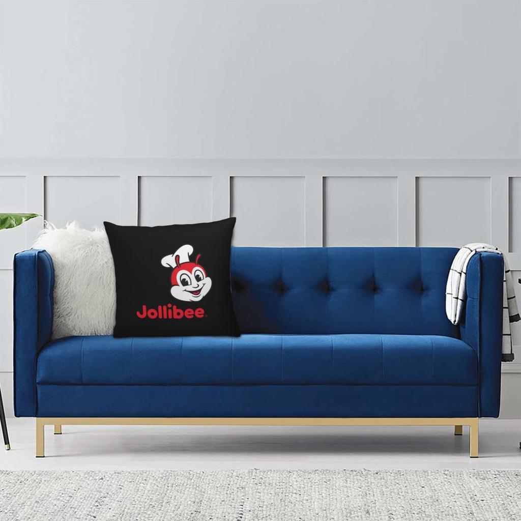 Jollibee 2 Square Pillowcase Pillow Cover Cushion Throw Pillow for Home Bedroom Car