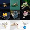 Fashionable And Colorful Women's Luxurious Bird Brooch Design Men's Luxurious Daily Jewelry Gifts Creative Bird Brooch